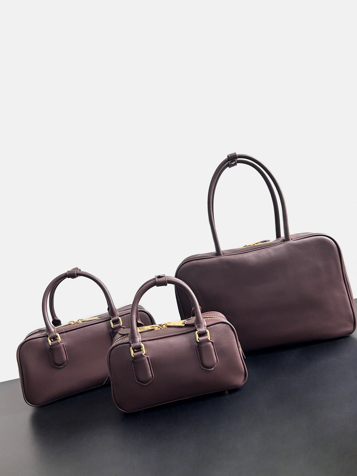 时尚百搭横款小手提包保龄球包小包包2023秋冬新款复古枕头包女包