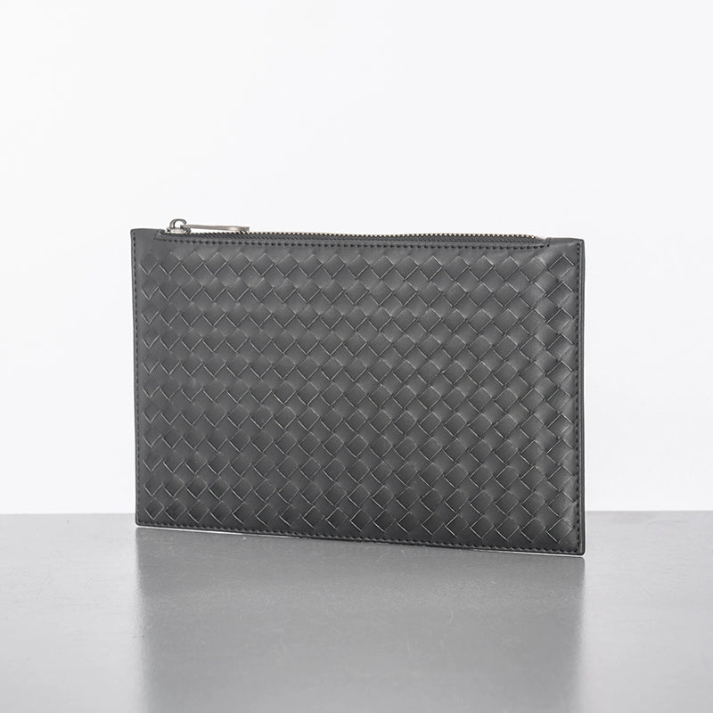 X&BV2021新款男士包包手拿包真皮休闲超薄编织信封时尚潮流手包男