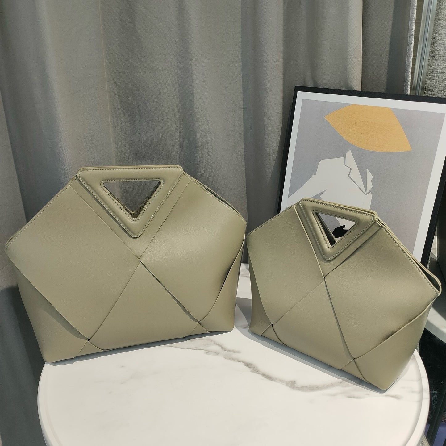 2024新款真皮女包小众轻奢手提编织包时尚高级感大容量单肩斜挎包