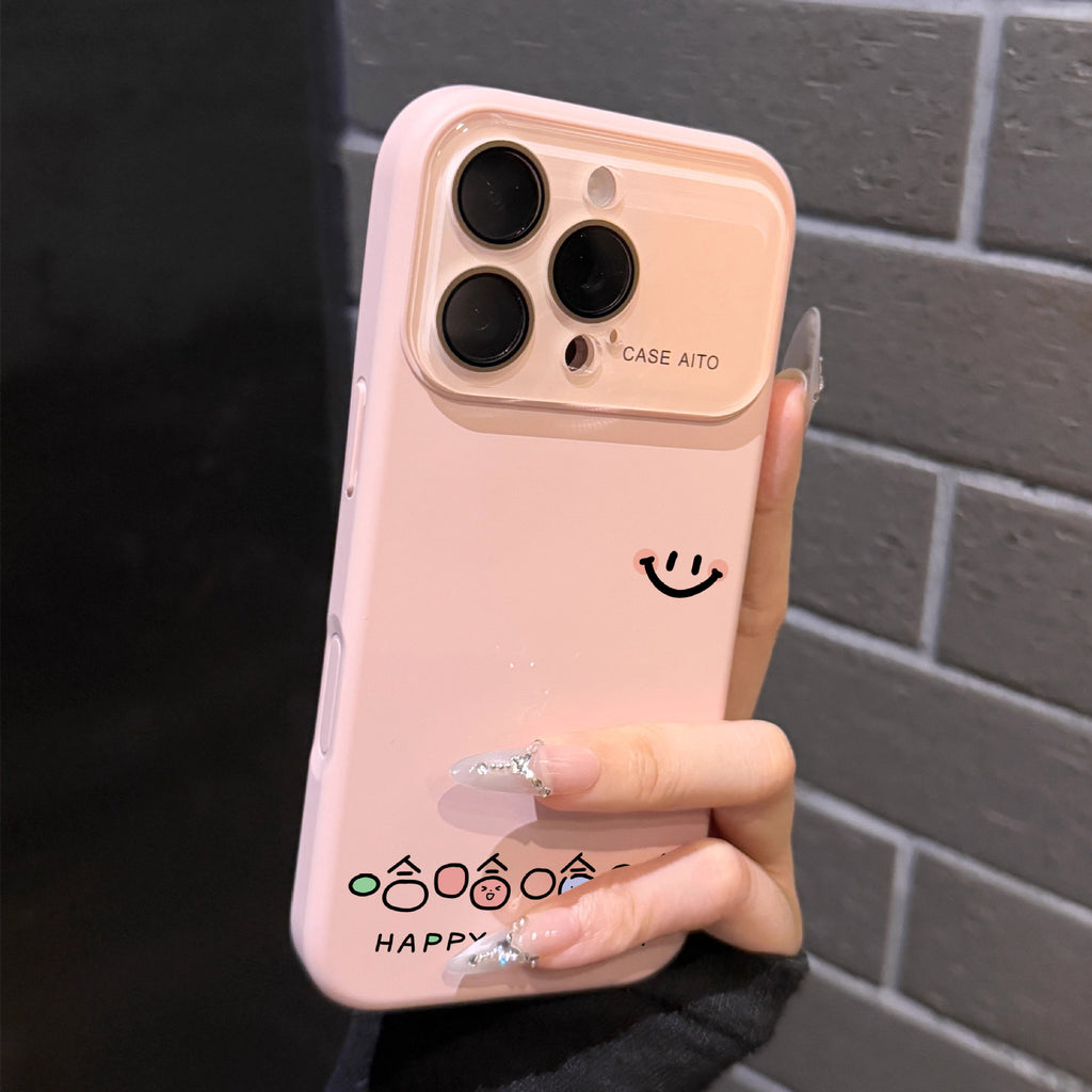 个性笑脸跨境爆款液态大视窗适用苹果17Promax手机壳iPhone16硅胶