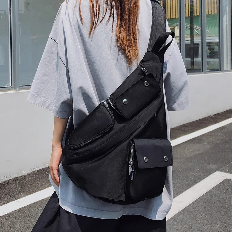 机能弓箭包男女款户外运动斜挎包工装背包登山骑行通勤胸包单肩包