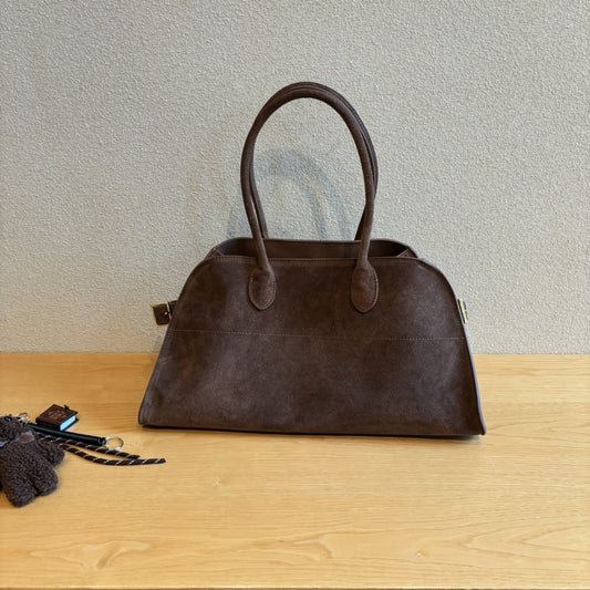 真皮麂皮托特包手提单 肩斜挎女包包新款编织时尚休闲通勤大容量