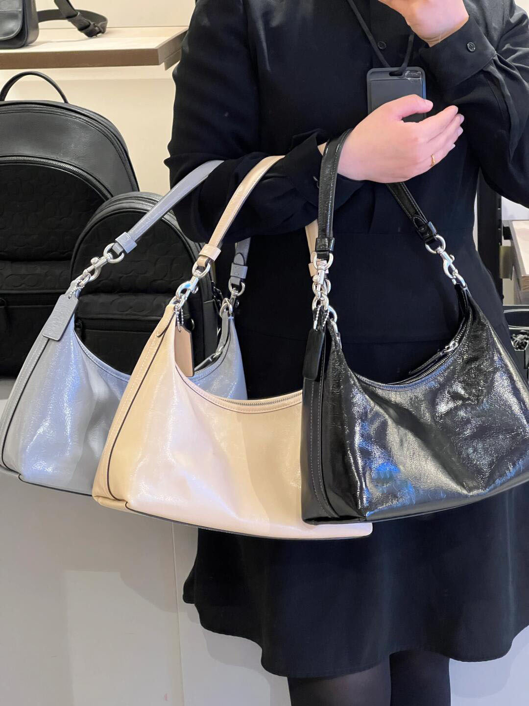 Juliet半月腋下单肩斜挎包女Hobo简约时尚百搭通勤慵懒随意辣妹包