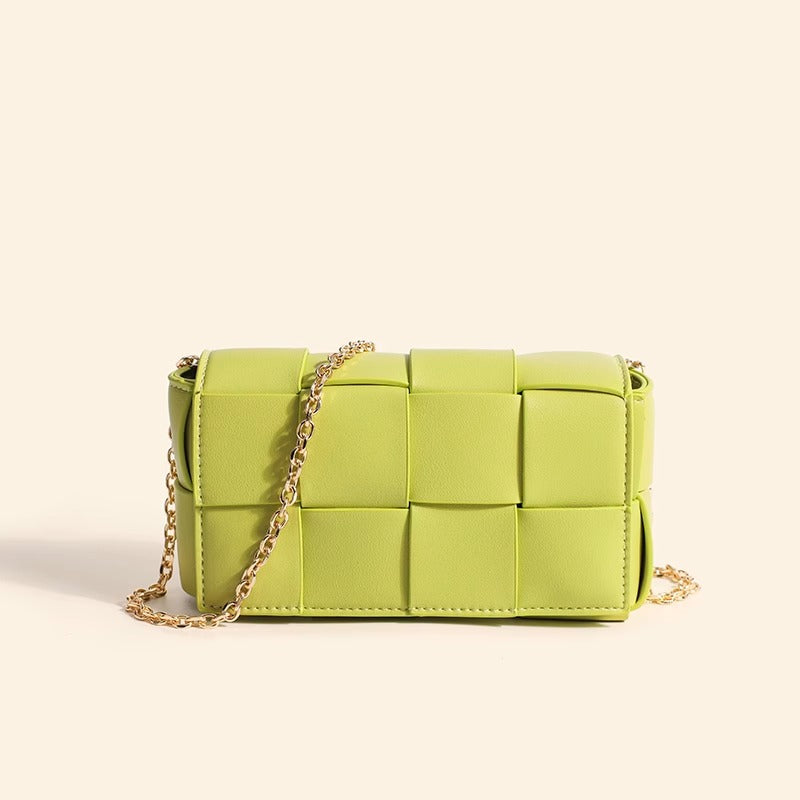 女包时尚百搭2023新款潮夏季休闲编织包运动单肩斜挎包真皮小方包