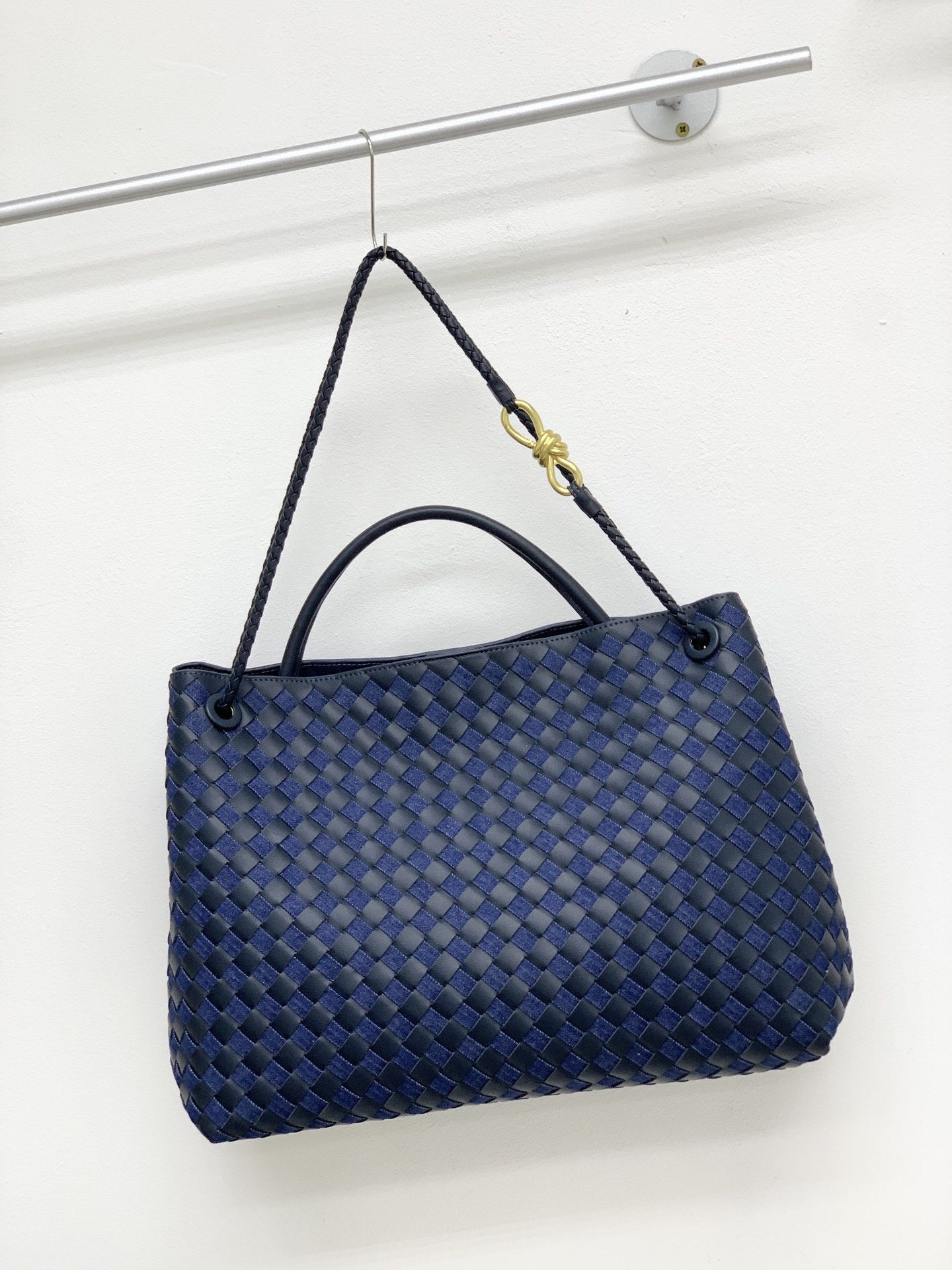 真皮编织包金属绳扣手提包牛皮单肩斜挎包大容量时尚托特包秋冬新