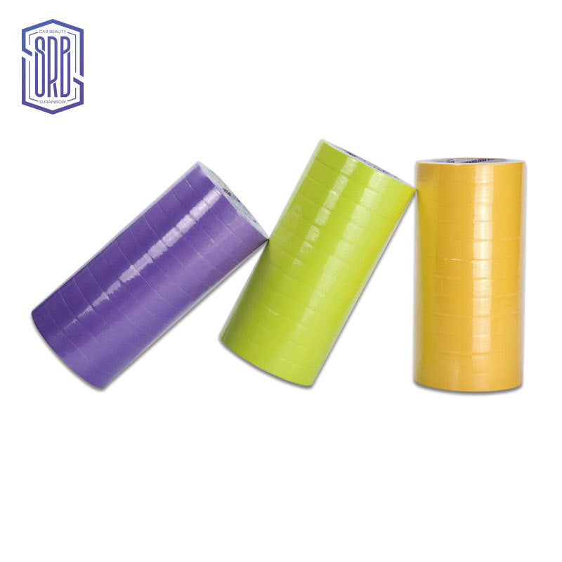 高级美文纸彩色和纹加粘高温和纸汽车喷漆遮蔽装修防护枫叶纸胶带