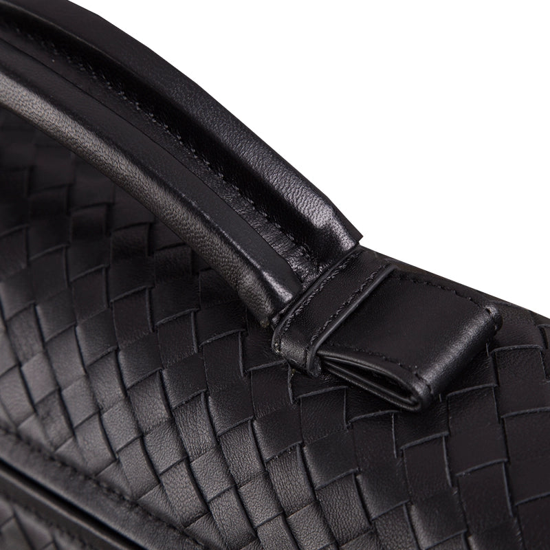 真皮男包公文包英伦风尚男士商务休闲手提包羊皮翻盖电脑包横款潮